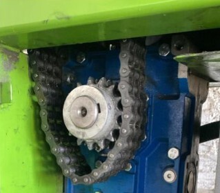 Chain on gearbox
