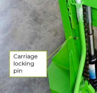 carriage locking pin